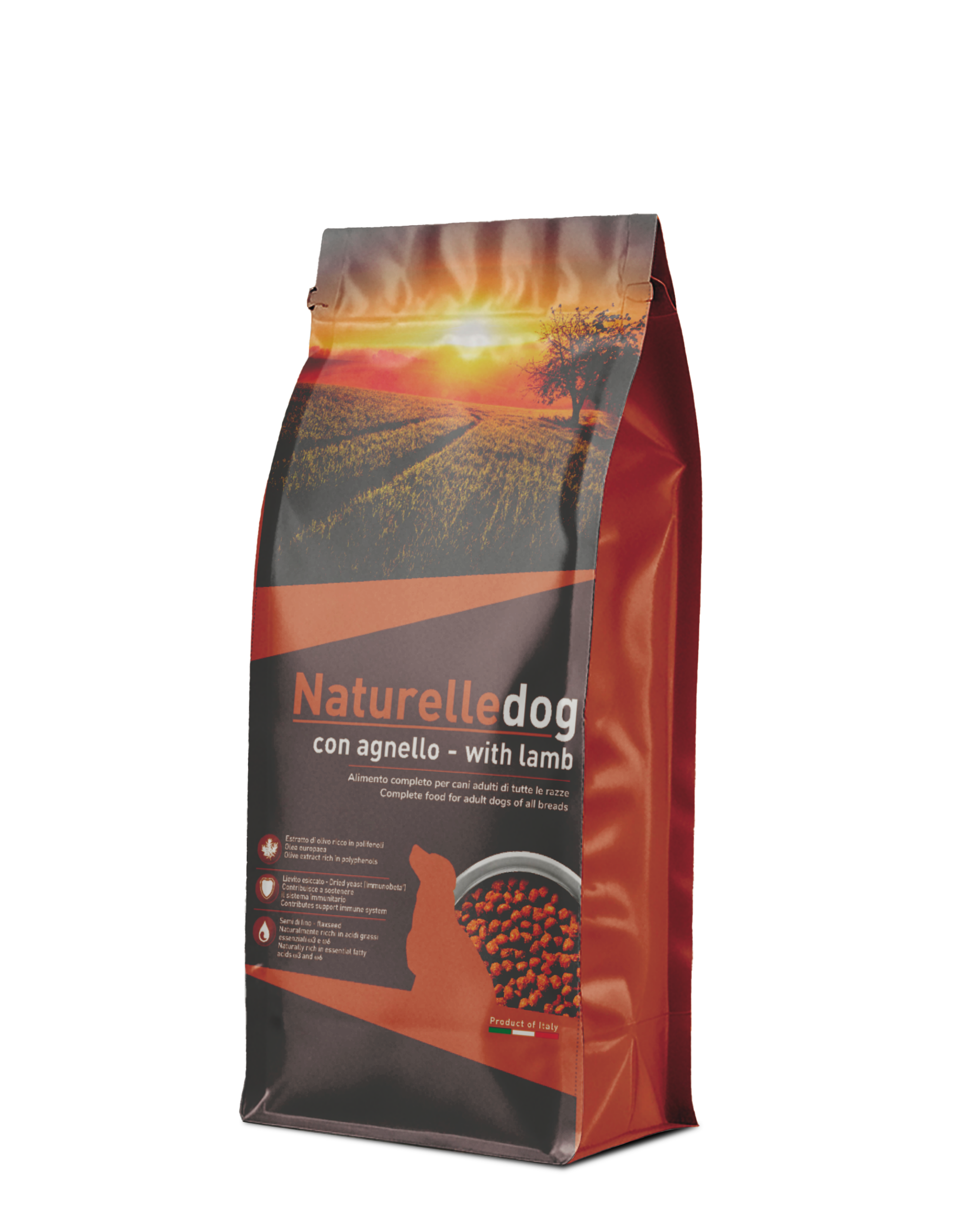 Confezione di Naturelle Dog con Agnello, crocchette all'agnello per cani sensibili