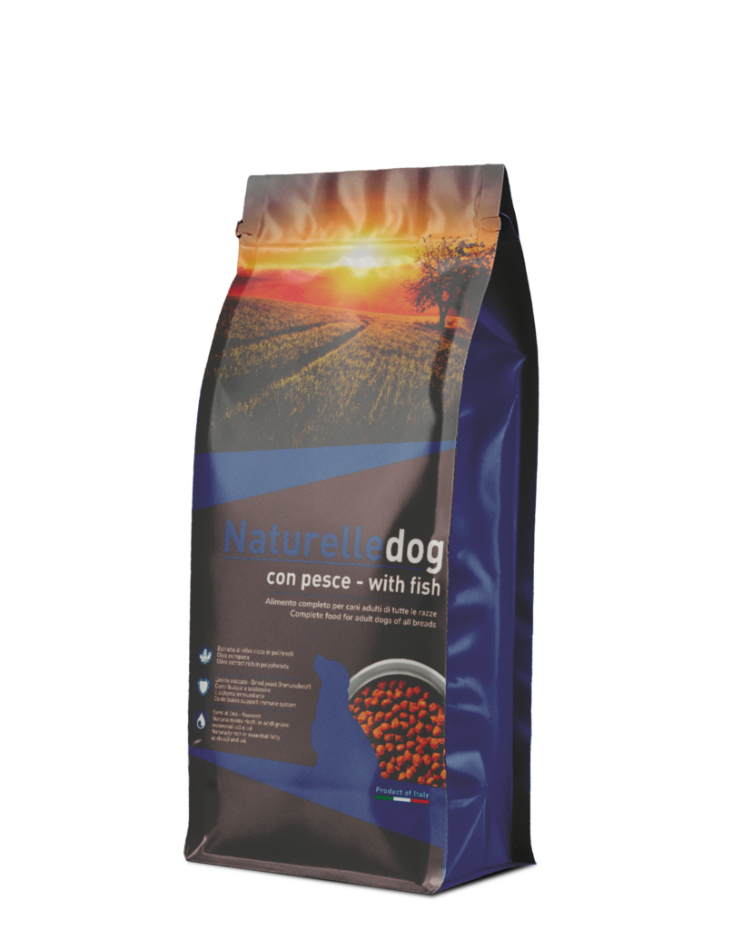 Confezione di Naturelle Dog con Pesce e Olio di Salmone, crocchette al pesce per cani adulti